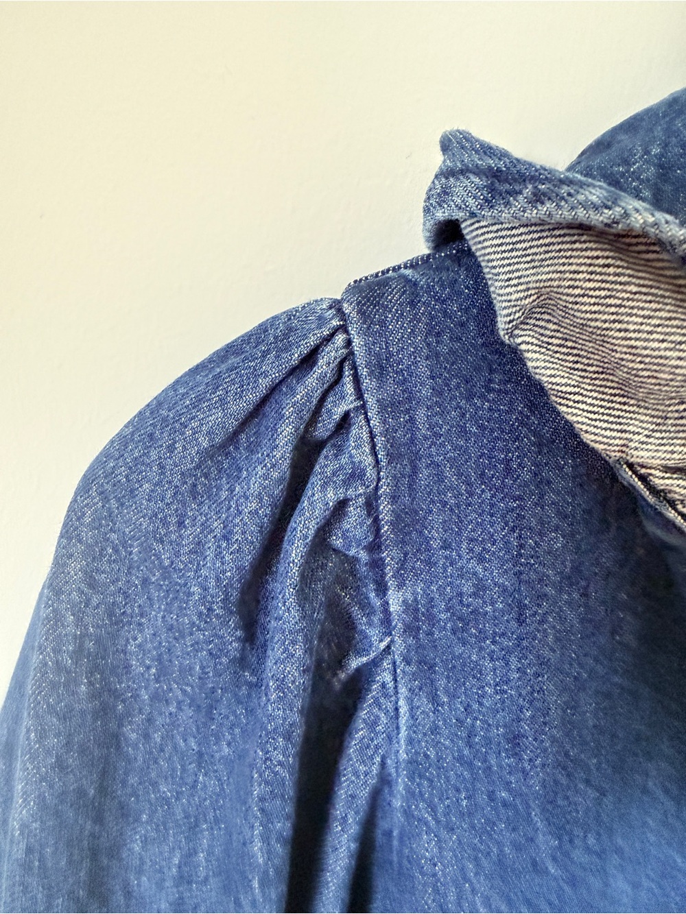 Levi’s Denim Ruffle-Collar Dress - Picture 3 of 9